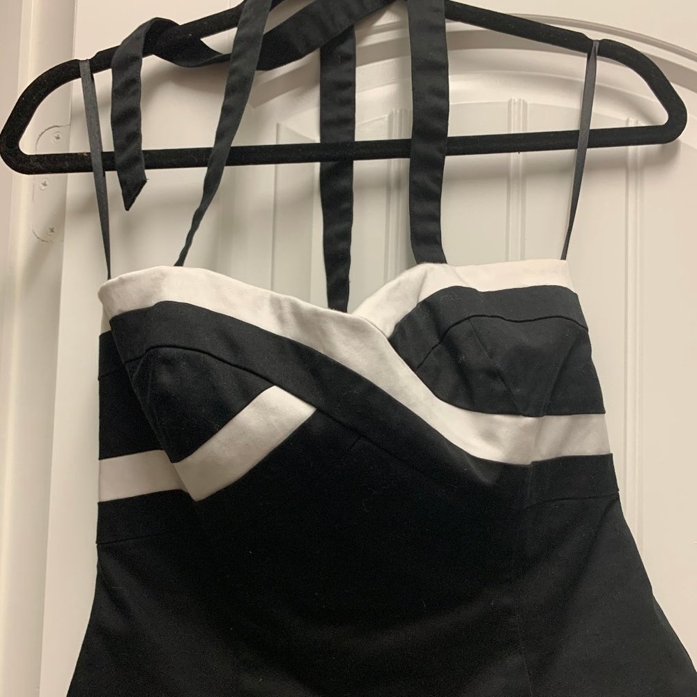WHBM Black Halter Top